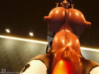 Busty mare horse xxx uses machine dildo to penetrate its holes